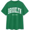 imageAvanova Womens Graphic Letter Print Short Sleeve TShirts Crewneck Casual Summer Cute Tees TopsGreen Bk