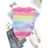 imageAvanova Womens Graphic Letter Print Short Sleeve TShirts Crewneck Casual Summer Cute Tees TopsMulticoloured