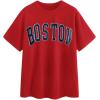 imageAvanova Womens Graphic Letter Print Short Sleeve TShirts Crewneck Casual Summer Cute Tees TopsRed Boston