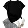 imageAvanova Womens Graphic Letter Print Short Sleeve TShirts Crewneck Casual Summer Cute Tees TopsSolid White