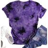 imageAvanova Womens Graphic Letter Print Short Sleeve TShirts Crewneck Casual Summer Cute Tees TopsTie Dye Purple