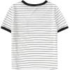 imageAvanova Womens Graphic Letter Print Short Sleeve TShirts Crewneck Casual Summer Cute Tees TopsWhite Striped