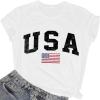 imageAvanova Womens Graphic Letter Print Short Sleeve TShirts Crewneck Casual Summer Cute Tees TopsWhite Usa