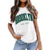 imageAvanova Womens Graphic Letter Print Short Sleeve TShirts Crewneck Casual Summer Cute Tees TopsWhite D