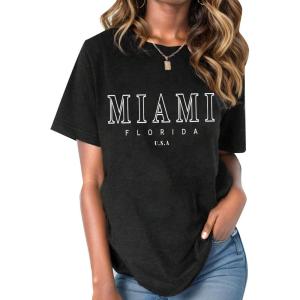 imageAvanova Womens Graphic Letter Print Short Sleeve TShirts Crewneck Casual Summer Cute Tees TopsBlack Yn