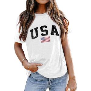 imageAvanova Womens Graphic Letter Print Short Sleeve TShirts Crewneck Casual Summer Cute Tees TopsWhite Usa