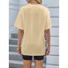 imageAvanova Women Graphic Letter Print Oversized T Shirt Short Sleeve Casual Summer Loose Fit Tee TopApricot Floral
