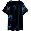 imageAvanova Women Graphic Letter Print Oversized T Shirt Short Sleeve Casual Summer Loose Fit Tee TopBlack Blue