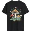imageAvanova Women Graphic Letter Print Oversized T Shirt Short Sleeve Casual Summer Loose Fit Tee TopBlack Mushroom