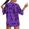 imageAvanova Women Graphic Letter Print Oversized T Shirt Short Sleeve Casual Summer Loose Fit Tee TopBlack Purple