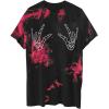 imageAvanova Women Graphic Letter Print Oversized T Shirt Short Sleeve Casual Summer Loose Fit Tee TopBlack Red