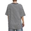 imageAvanova Women Graphic Letter Print Oversized T Shirt Short Sleeve Casual Summer Loose Fit Tee TopBlack Striped