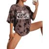 imageAvanova Women Graphic Letter Print Oversized T Shirt Short Sleeve Casual Summer Loose Fit Tee TopBrown West