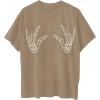 imageAvanova Women Graphic Letter Print Oversized T Shirt Short Sleeve Casual Summer Loose Fit Tee TopKhaki