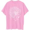 imageAvanova Women Graphic Letter Print Oversized T Shirt Short Sleeve Casual Summer Loose Fit Tee TopSunflower Pink