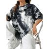 imageAvanova Women Graphic Letter Print Oversized T Shirt Short Sleeve Casual Summer Loose Fit Tee TopTie Dye Black