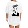 imageAvanova Women Graphic Letter Print Oversized T Shirt Short Sleeve Casual Summer Loose Fit Tee TopWhite Cocos