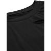 imageAvanova Women Los Angeles Graphic Distressed Oversized Crop Top Short Sleeve Ripped Boxy Loose Tee ShirtBlack B L