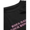 imageAvanova Women Los Angeles Graphic Distressed Oversized Crop Top Short Sleeve Ripped Boxy Loose Tee ShirtBlack Honor