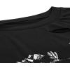 imageAvanova Women Los Angeles Graphic Distressed Oversized Crop Top Short Sleeve Ripped Boxy Loose Tee ShirtBlack Spider