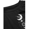 imageAvanova Women Los Angeles Graphic Distressed Oversized Crop Top Short Sleeve Ripped Boxy Loose Tee ShirtBlack Star