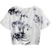 imageAvanova Women Los Angeles Graphic Distressed Oversized Crop Top Short Sleeve Ripped Boxy Loose Tee ShirtTie Dye Grey