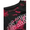 imageAvanova Women Los Angeles Graphic Distressed Oversized Crop Top Short Sleeve Ripped Boxy Loose Tee ShirtTie Dye Red