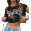 imageAvanova Women Oversized Batwing Boxy Tee Shirt Crewneck Loose Short Sleeve Crop TopTie Dye Brown