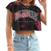 imageAvanova Women Oversized Batwing Boxy Tee Shirt Crewneck Loose Short Sleeve Crop TopTie Dye Red