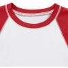 imageAvanova Women Raglan Colorblock Baby Tee Shirt Short Sleeve Summer Casual TopsRed White