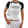 imageAvanova Women Raglan Colorblock Baby Tee Shirt Short Sleeve Summer Casual TopsWhite Gril
