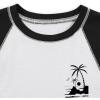 imageAvanova Women Raglan Colorblock Baby Tee Shirt Short Sleeve Summer Casual TopsWhite Tree