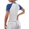imageAvanova Women Raglan Colorblock Baby Tee Shirt Short Sleeve Summer Casual TopsWhite Usa