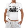 imageAvanova Women Raglan Colorblock Baby Tee Shirt Short Sleeve Summer Casual TopsWhite Ww