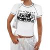 imageAvanova Women Raglan Colorblock Baby Tee Shirt Short Sleeve Summer Casual TopsWhite Ww