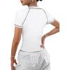 imageAvanova Women Raglan Colorblock Baby Tee Shirt Short Sleeve Summer Casual TopsWhite Ww