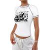 imageAvanova Women Raglan Colorblock Baby Tee Shirt Short Sleeve Summer Casual TopsWhite Ww
