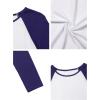 imageAvanova Women Raglan Colorblock Long Sleeve Crewneck Tee Shirts Slim Casual TopsBlue White