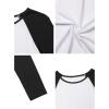 imageAvanova Women Raglan Colorblock Long Sleeve Crewneck Tee Shirts Slim Casual TopsWhite Black