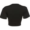 imageAvanova Women Sexy Tie Front Crop Tops Short Sleeve Summer Casual Club Tee Shirt1990 Black