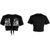 imageAvanova Women Sexy Tie Front Crop Tops Short Sleeve Summer Casual Club Tee ShirtBlack Lx03