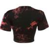 imageAvanova Women Sexy Tie Front Crop Tops Short Sleeve Summer Casual Club Tee ShirtRed Black