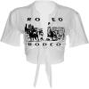 imageAvanova Women Sexy Tie Front Crop Tops Short Sleeve Summer Casual Club Tee ShirtWhite Lx01