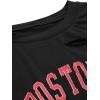 imageAvanova Women Skull Finger Graphic Distressed Tee Shirt Ripped Short Sleeve Crop TopsBlack Boston