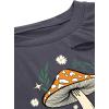 imageAvanova Women Skull Finger Graphic Distressed Tee Shirt Ripped Short Sleeve Crop TopsGrey Mushroom
