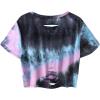 imageAvanova Women Skull Finger Graphic Distressed Tee Shirt Ripped Short Sleeve Crop TopsMuti a