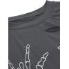 imageAvanova Women Skull Finger Graphic Distressed Tee Shirt Ripped Short Sleeve Crop TopsSkull Grey