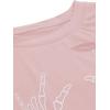 imageAvanova Women Skull Finger Graphic Distressed Tee Shirt Ripped Short Sleeve Crop TopsSkull Pink