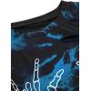imageAvanova Women Skull Finger Graphic Distressed Tee Shirt Ripped Short Sleeve Crop TopsTie Dye Blue