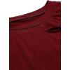 imageAvanova Women Sun Moon Graphic Distressed Crop Top Oversized Short Sleeve Ripped Tee ShirtMoon Red
